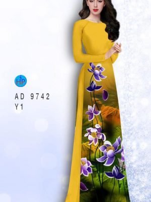 Vải áo dài hoa lan AD 9742 21