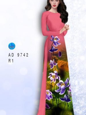 Vải áo dài hoa lan AD 9742 31