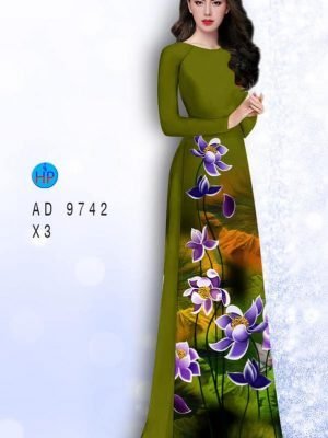 Vải áo dài hoa lan AD 9742 32