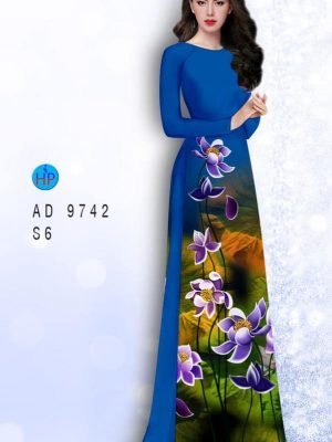 Vải áo dài hoa lan AD 9742 24
