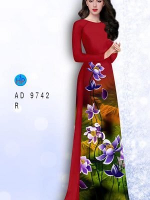 Vải áo dài hoa lan AD 9742 33