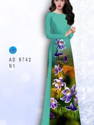 Vải áo dài hoa lan AD 9742 29