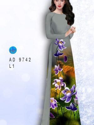 Vải áo dài hoa lan AD 9742 30