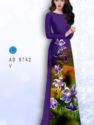 Vải áo dài hoa lan AD 9742 28