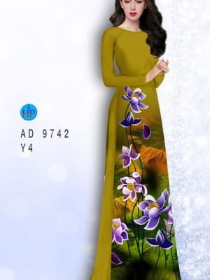 Vải áo dài hoa lan AD 9742 25