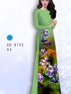 Vải áo dài hoa lan AD 9742 20