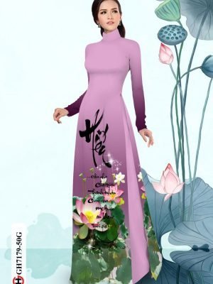 vai ao dai hoa sen co truyen duoc chon nhieu 615271