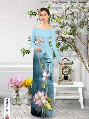 vai ao dai hoa sen doc dao thanh lich 110634