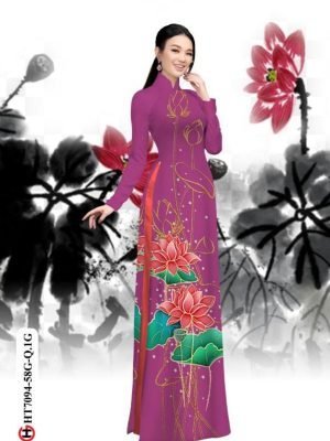 vai ao dai hoa sen duyen dang rat dep 1436208