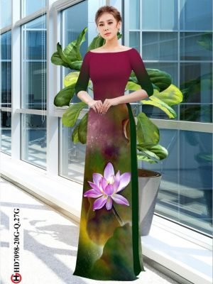 vai ao dai hoa sen gia re duoc chon nhieu 200491