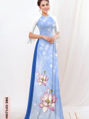 vai ao dai hoa sen ton dang ngoc long lanh 261210