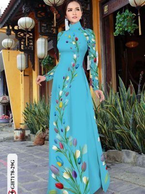 vai ao dai hoa tulip rat duyen dang hot 464170