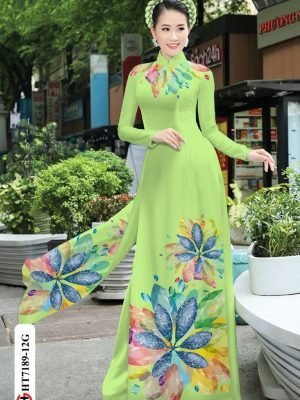 vai ao dai hoa van duyen dang duoc chon nhieu 1737288