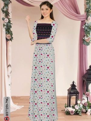 vai ao dai cham bi va hoa van co truyen dang hot 013126