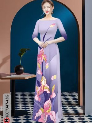 vai ao dai dep hoa 3d gia re long lanh 75677