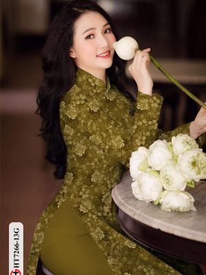 vai ao dai hoa deu gia re mau moi 8803