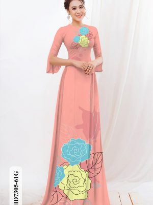 vai ao dai hoa hong co truyen cuc hot 51228