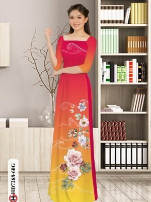 vai ao dai hoa hong co truyen dang hot 750115