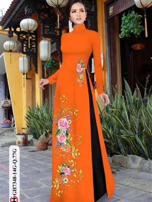 vai ao dai hoa hong co truyen phong cach 31148