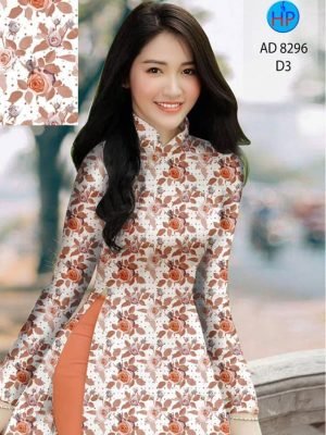 vai ao dai hoa hong deu re phong cach 200271