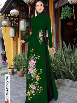 vai ao dai hoa hong duyen dang thanh lich 111120