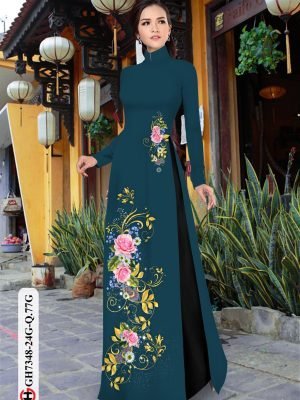 vai ao dai hoa hong rat re dam tham 1211230