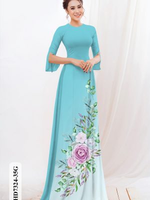 vai ao dai hoa hong rat re thanh lich 44623