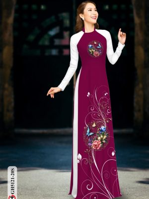 Vải áo dài hoa in 3D AD GH5121 28