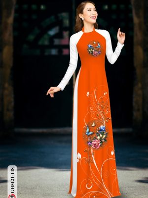 Vải áo dài hoa in 3D AD GH5121 23