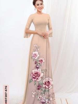 vai ao dai hoa hong re rat dep 1419262