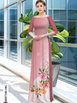 vai ao dai hoa hong shop mymy thanh lich 111379