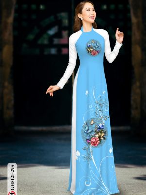Vải áo dài hoa in 3D AD GH5121 29