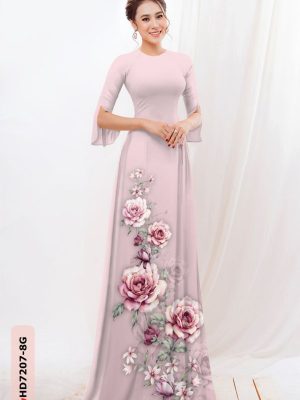 vai ao dai hoa hong ton dang ngoc dep 419200