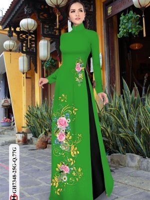 vai ao dai hoa hong ton dang ngoc dep 911286