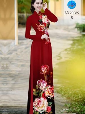 vai ao dai hoa hong va hoa tulip gia re mau moi 41543