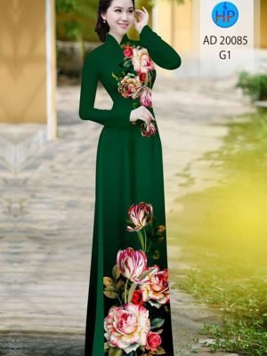 vai ao dai hoa hong va hoa tulip gia re rat dep 1715172