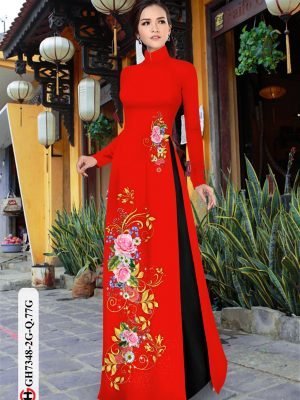 vai ao dai hoa hong vai ao dai my my phong cach 151126