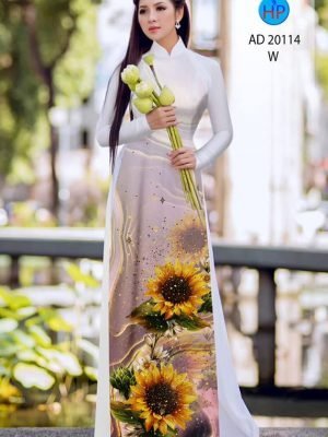 vai ao dai hoa huong duong dang ngoc dep 172898