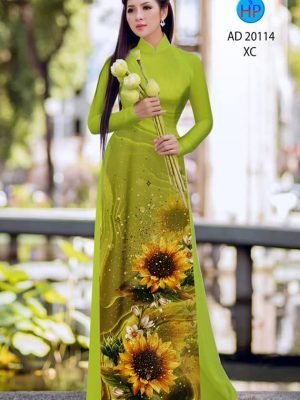 vai ao dai hoa huong duong dang ngoc mau moi 1928256