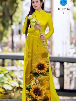 vai ao dai hoa huong duong re chat luong 328133