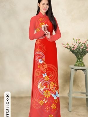 vai ao dai hoa in 3d co truyen cuc hot 85795