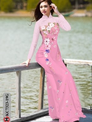 vai ao dai hoa in 3d co truyen dam tham 155535