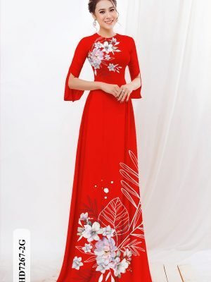 vai ao dai hoa in 3d co truyen dam tham 339243