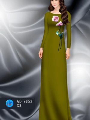 vai ao dai hoa in 3d co truyen long lanh 100287