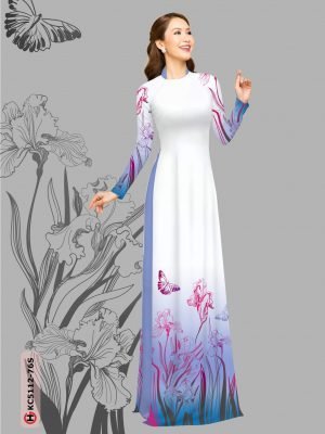 vai ao dai hoa in 3d co truyen long lanh 1179111