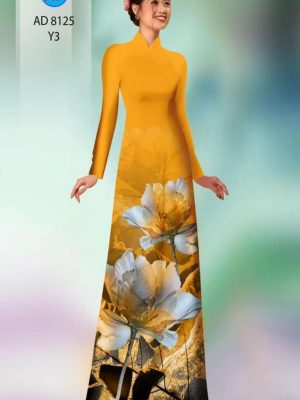 vai ao dai hoa in 3d co truyen long lanh 160786