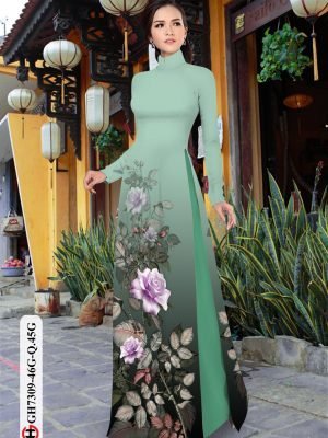 vai ao dai hoa in 3d co truyen mau moi 149432