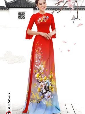 vai ao dai hoa in 3d dang ngoc cuc hot 59384