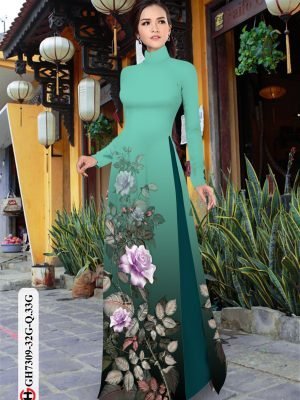 vai ao dai hoa in 3d duyen dang doc dao 294268