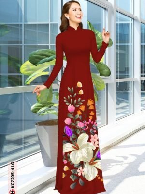 vai ao dai hoa in 3d gia re dep 17963